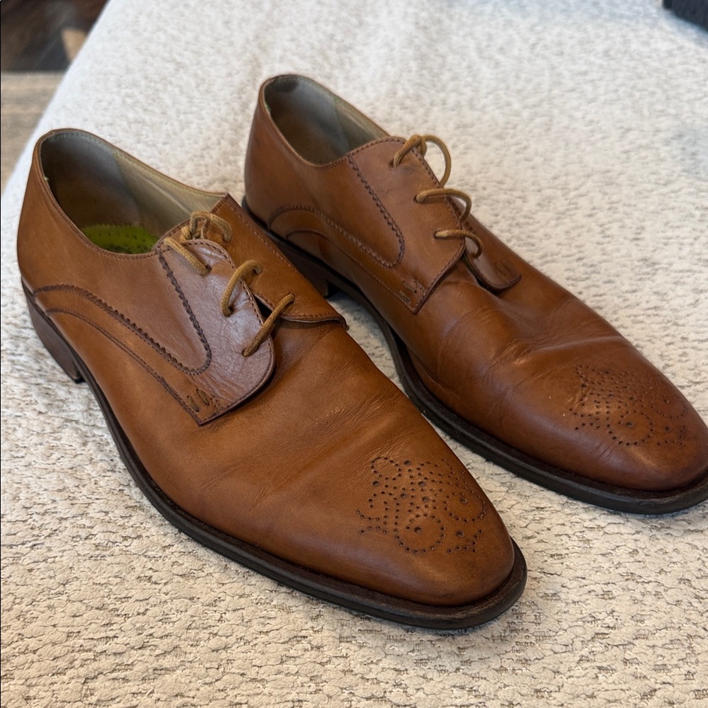 Oliver Sweeney Brown Leather Men's 10‎ Dress Shoes